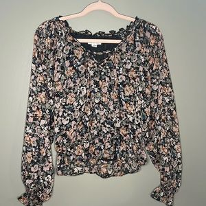 AE Floral V-Neck Blouse